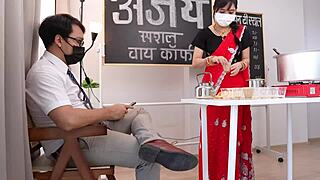 i feel her beauty pulling me in as indian tea maker teases with every move