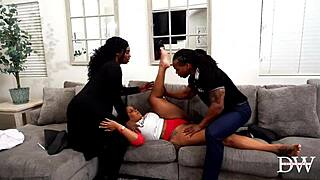 wanna see two big ass ebony sluts lyric sky and jayla page share monster cock threesome?