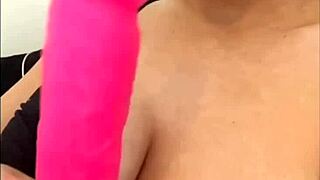 Slutty British girlfriend squirts hard in horny solo webcam show