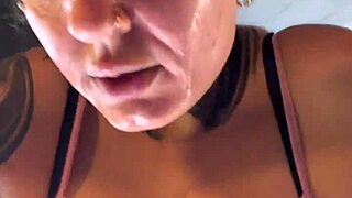 Sweaty Gym Workout Dripping Down Tanned Body