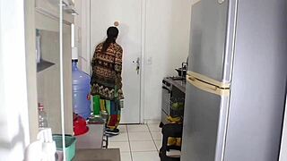 brazilian cutie melissa pitanga bends ass pussy doggystyle kitchen see through