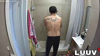 ever watch luuv shave her legs in shower?