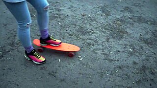 Met Cute 18+ Blonde Teen Streetwalker for Outdoor Creampie and Titty Blowjob