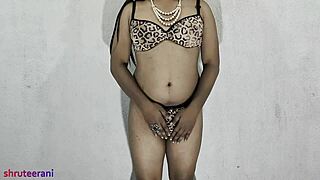 Indian shemale rocks animal print crossdressing part 2 with huge cock and ass!