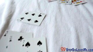 stepsis teen gets splattered by monster interracial cock after fingering her tight hole