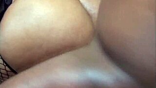 Ebony BBW bends over for first time anal assfucking by big black monster cock in homemade gangbang orgy with gaping hole