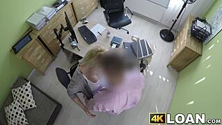 Naughty Office Amateur Bent Over for Fake Agent's Hardcore Doggystyle Pounding