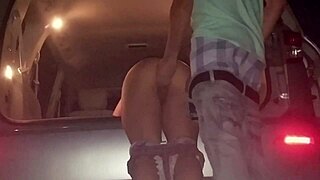 i gave him a sloppy blowjob by the lake then he fucked my fat tits outdoors