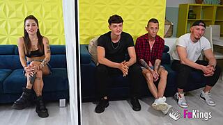 young rubi picks one guy for hardcore fuckfest cowgirl doggy date