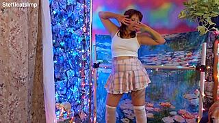 hotwife steffi's huge pussy lips dildo tease cougar milf solo