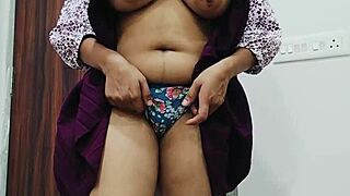 college girl fingers shaved pussy with big eggplant to creamy orgasm