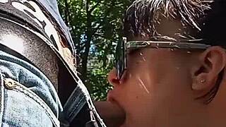 ever tried a real outdoor deepthroat blowjob behind the scenes?