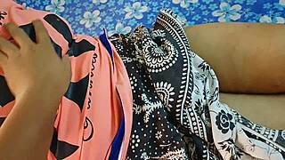 cheating desi girlfriend moans with lover in hotel room