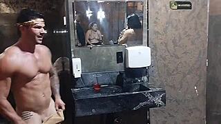 Lene's Steamy Party Bathroom Hookup