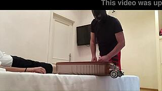 Milf Bound in Stockings Heels Awaits Rough Pounding