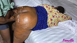 Pounding curvy BBW teacher's fat ass in bedroom