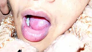 closeup view of skinny housewife pussy stretched by thick cock hardcore pounding