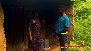 Step-mom's mud house hides bbw's wild facial pounding creampie