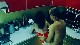 Beautiful slender wife roughly fucked kitchen bodysuit all positions