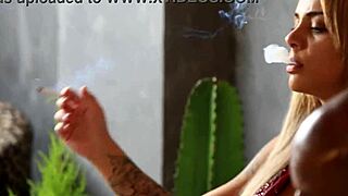 Curvy Brazilian blonde with big natural tits craves black monster cock deep inside