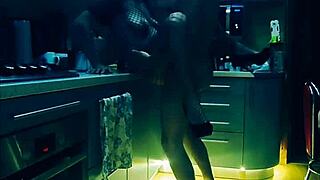 Beautiful slender wife roughly fucked kitchen bodysuit all positions