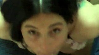 Gia Chained on Knees in Lingerie Deepthroats My Cock Sloppily