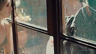 astrid love licks milf pussy sensually outdoors with kissing and fingering