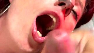 Brazilian bunny hunts huge cock deepthroat swallow at home