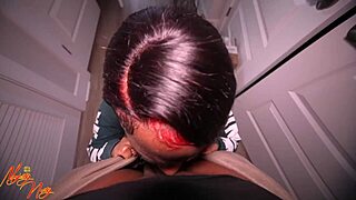 Petite Ebony Thanks Daddy for Deepthroat and Tight Pussy Play