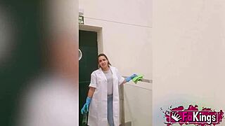 college cleaning lady rides rough craving pornstar creampie dreams