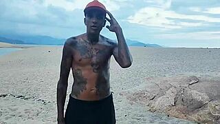 Huge ass milf begs stranger beach repels cumshot facial outdoor!!