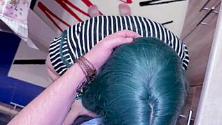 Kitchen heats up as stepson tests stepmom's tight ass from behind