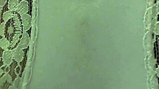 close-up big panties pulled aside for deep creampie in homemade dirty couple sex