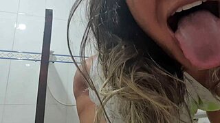 Got so wet when nivaldo paid 50 reais to watch me shower on cam