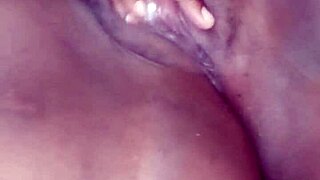 my first solo fingering that chubby shaved pussy up close 😍💦🔥