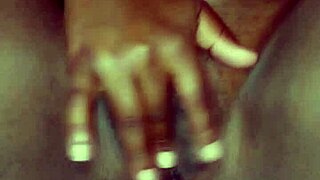 my first solo fingering that chubby shaved pussy up close 😍💦🔥