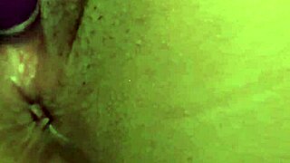 close-up big panties pulled aside for deep creampie in homemade dirty couple sex