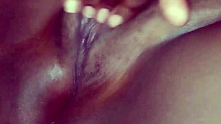 my first solo fingering that chubby shaved pussy up close 😍💦🔥