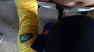 brazilian dude bends over outdoors takes mailman cock doggystyle turned slut