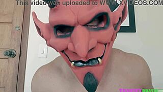 latina strokes her huge homemade big black monster cock solo