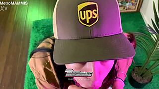 Delivery girl Candy craves massive BBC pounding