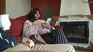 Pregnant Stepmom Teases Stepson With Her Hairy Pussy