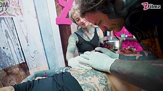 Tattooed skinny duo joins big dick couple for wild foursome