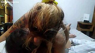 Cute mesh lingerie teen stepdaughter drenched in milk by stepdad's big cock