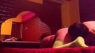 Licking her curves in a cheap motel