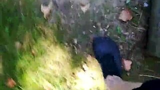 german nylon pantyhose feet balancing outdoor public barefoot sexy shoes toes fetish solo european amateur