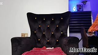 Uncut Ebony's Hairy Pussy Squirts Nonstop In Full Red Video