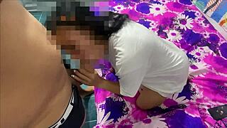 skinny 18yo horny slut swallows stepdad's full monster cock deepthroat begging rough fuck