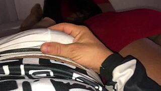 Stepdaughter Masturbates Toy On Bed Watching Her Ass