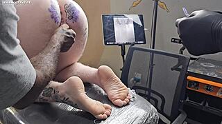 black pornstar tattoo mod around ass now bigger for creampie domination threesome?